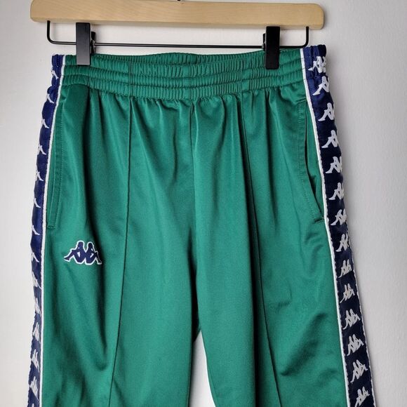 Kappa Green & Navy 222 Banda Track Pants Size Medium - Picture 3 of 13